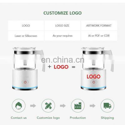 Electric Hand-held Milk Frother With Rechargeable Glass Milk Heater Milk Frother Hand-held Latte Cappuccino Frother photo-5