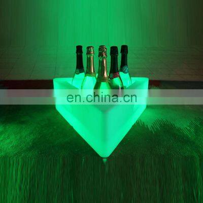 LED Light Plastic Ice Bucket PE Unbreakable Material LED Red Wine Holder Led Ice Buckets