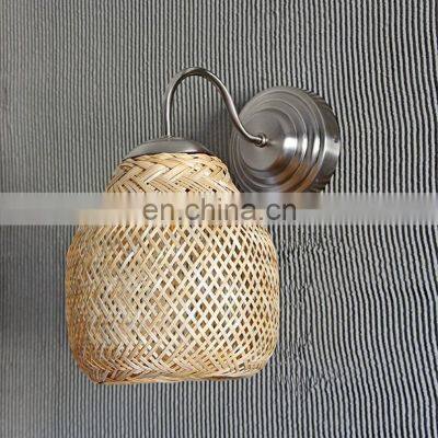 Rustic Bamboo Light Wall Sconce Lamp Shade