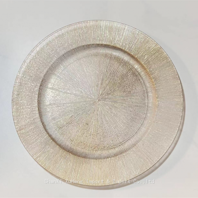 13 inch New Gold Round Plastic Charger Plates for Wedding