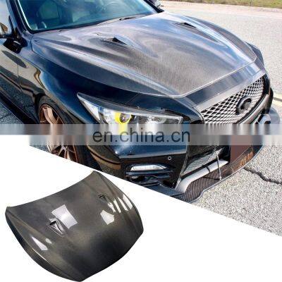 For Infiniti Q50 GTR Style High Quality Carbon Fiber Engine Hood Bonnet Engine Cover Hood