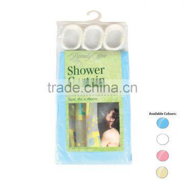 Fashionable plastic shower curtain with hooks                        
                                                Quality Choice