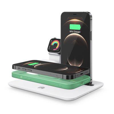 2025 Nuevo cargador portátil de 15W para teléfonos móviles, cargador de teléfono con logotipo personalizado para Watch, Airpods y teléfonos móviles, carga rápida tipo-c