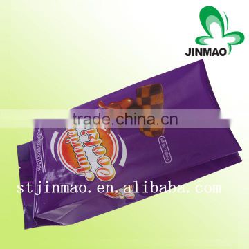 Plastic pouch side gusset flexible packaging for wafer pouch