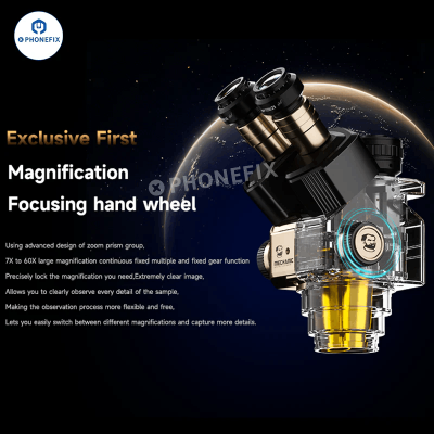 MECHANIC ROBOT 7060T Pro 7-60X Trinocular - Industrial Zoom Scope photo-3