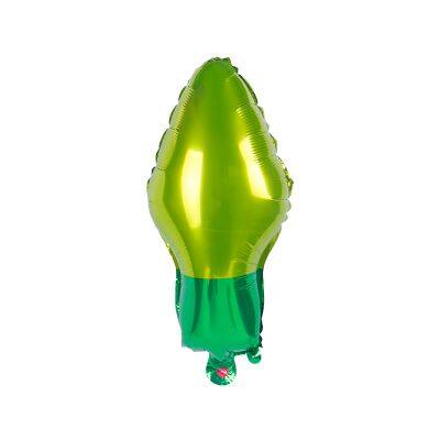 New Type Bulb Shaped Foil Balloon Green Base Birthday Christmas Party Children's Day Holiday Kids Toys Balloons Wholesale