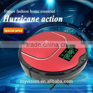 Home appliances remote control robot vacuum cleaner, 0.65L collect floors dust