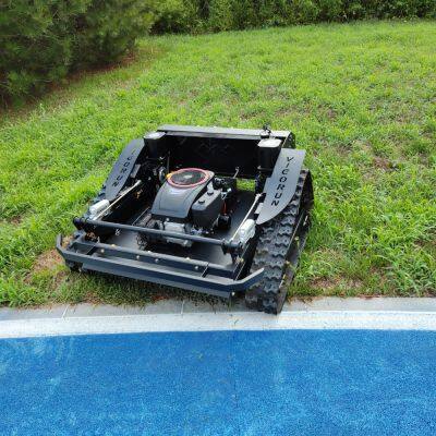 Vigorun VTLM800 Cortacésped a gasolina, Cortador de pendientes de control remoto de corte de 800 mm de alta eficiencia para céspedes y jardines