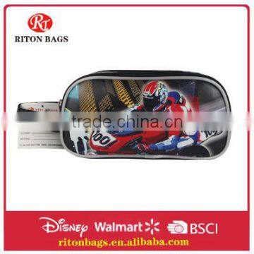 2016 Hot Motoboy Double Zipper Pencil Case For Boys