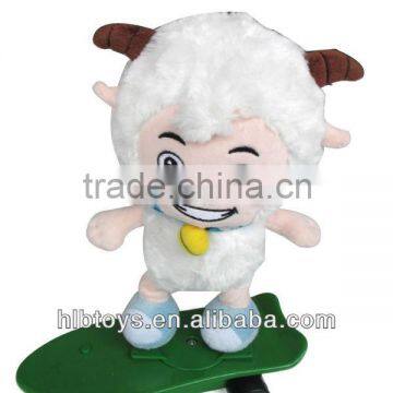 New arriving,Plush musical doll with scooter,Customize Plush dolls