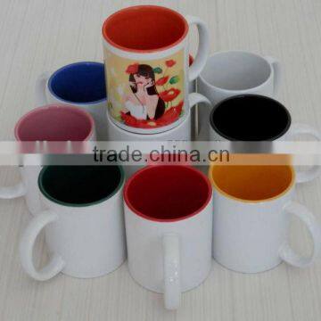 11oz inner color ceramic mug for sublimation printing