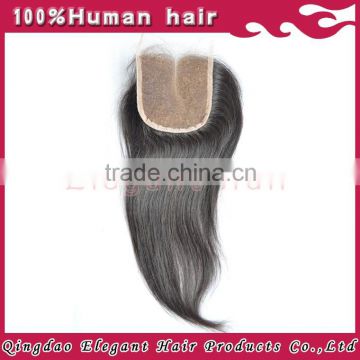 Qingdao elegant hair drop shipping natural color middle parting lace closure peruvian hair