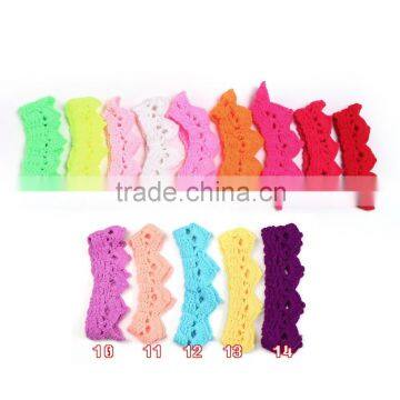 Fashion Korean Cute Newborn Baby Kids Soft Acrylic Crochet Crown Headband Hairband