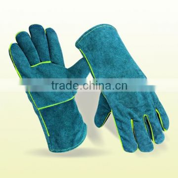 Cow Grain Palm Welding Gloves Welder Gloves BLUE DARK