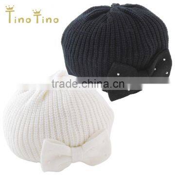 Japanese wholesale cute and high quality cute fashion beret knitted fancy baby hats toddler kids infant child item