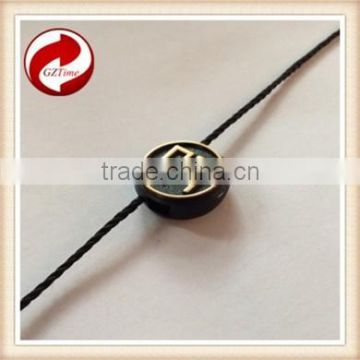 Fashional good quality plastic seal tag with logo string glue tag