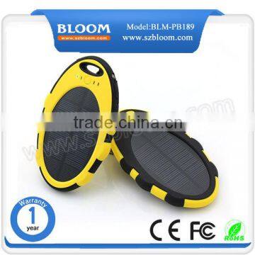 Oval 5000mah solar power bank ,solar power items waterproof solar charger                        
                                                Quality Choice