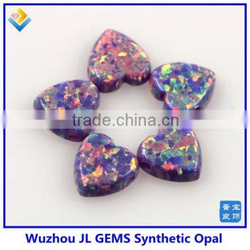 Synthetic OP38 Multi-Lavender Opal Heart Purple Gemstone Pendant For Jewelry Wholesale Price