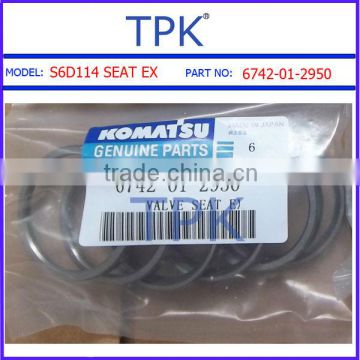 Komatsu S6D114 SA6D114 SAA6D114 S6D114-1 SA6D114-1 VALVE SEAT 6742-01-2950, 1307586H1