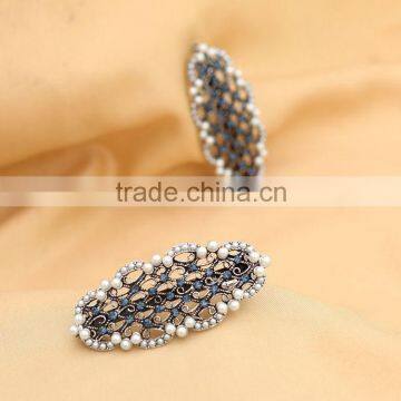 Direct Selling Wholesale Fashion Vintage Colorful Crystal Rhinestones Peacock Hairpin Barrette Hair Clip Hair Jewelry For Women photo-3