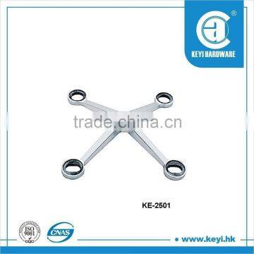 four-arm stainless steel glass spider, glass fin spider fitting