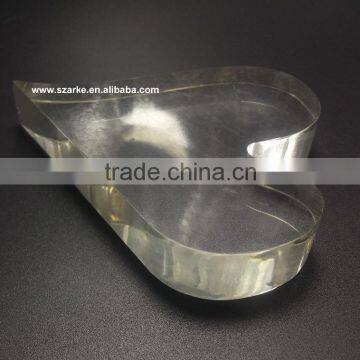 Custom Clear Desktop Heart Shaped Solid Acrylic Paper Weight Block,crystal Glass Heart-shape Desktop Decoration photo-2