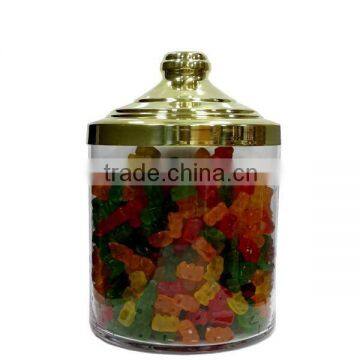 Glass Candy Jar With Brass Cover SK1420