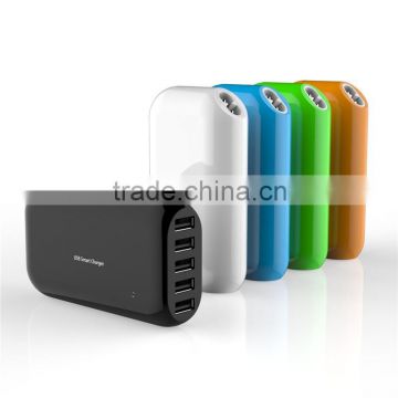 5 ports USB Smart Charger with smart IC, usb wall charger with 5V 8A output