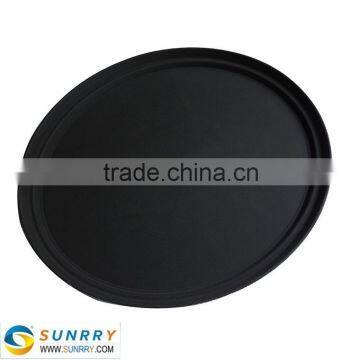 Industical Snack antiskid Plate canteen non-skid tray PP/Fiber Glass/Rubber Non-Slip cafeteria tray (SY-FFT23C SUNRRY)