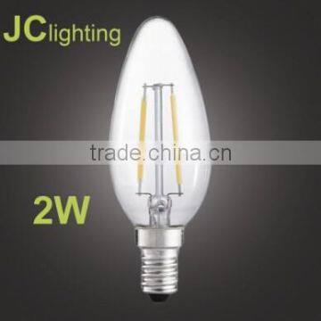 2W E14 led filament candle light