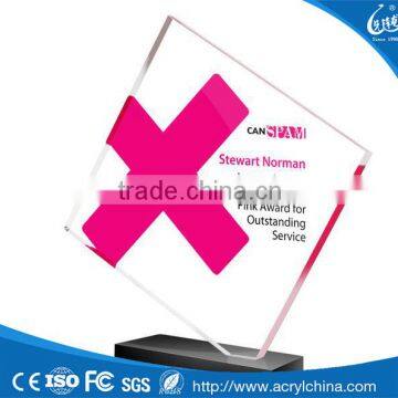 custom new design square acrylic award acrylic trophy