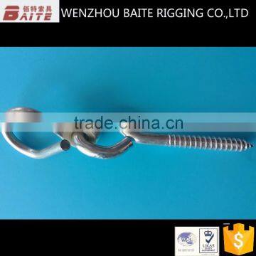 Steel Electric Galvanized 10.6*180mm Swing Hook With Bolt, Iron Thread photo-4