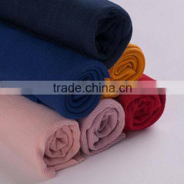 Wholesale Cotton Knitted Fabrics Rib Cuff Dress Fabric Polyester Stretch 2 * 2 Round-rib Fabric photo-2