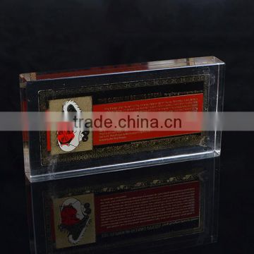 acrylic block display acrylic logo block lucite block for travel souvenir                        
                                                                                Supplier's Choice