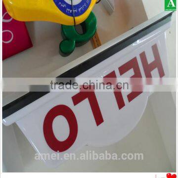 White PMMA /PC Plastic LED Light Taxi Top Box Vacuum Forming photo-5