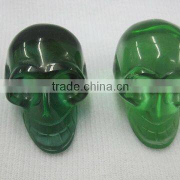 hot-sale pretty Green Glass skulls carving in Art & Collectible