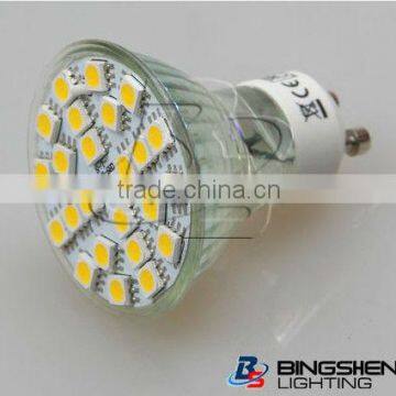 GU10 3W 24-SMD 5050 LED White Light Bulb (220V)