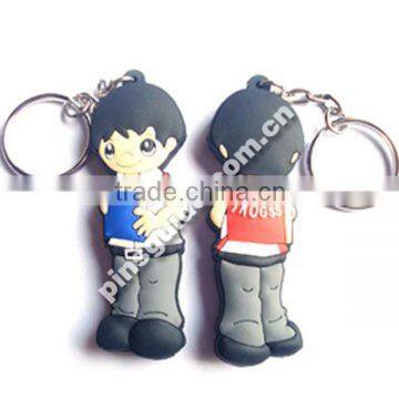 2014 New Design Personalised Soft PVC Printed I Upset Keychain For Home Decoration