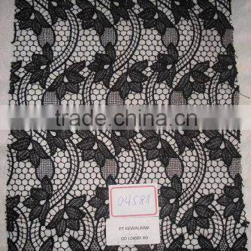 Polyester or 100% cotton dry-lace-fabric chemical lace