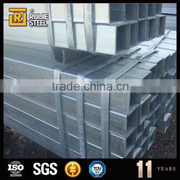 galvanized square rectangular steel hollow section,thin wall galvanized steel tube