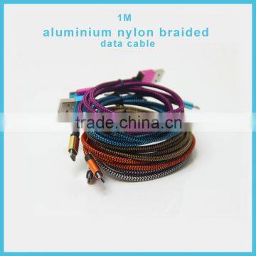 2016 new premium line cable usb charging cable colorful micro braided usb cable for iPhone 5 6s