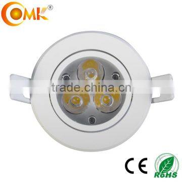 Round Recessed Ceiling 3 Led ul Down Lights Luminaire Tilted 1w 9w Bridgelux Warm White Modern Living Room Lamps photo-2