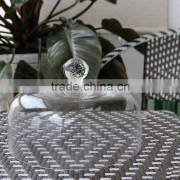 Hand Blown New Design Clear Glass Cake Dome Cover