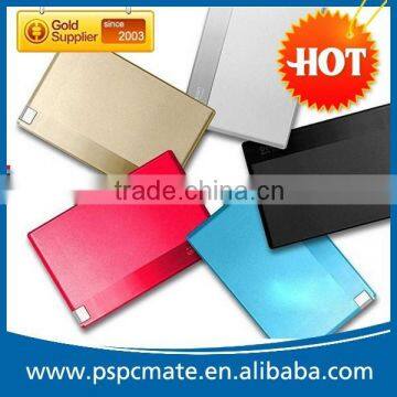 Super slim card power bank 4.8mm thin aluminim battery charger 800mah with high quality