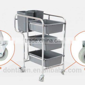 Update International 300 lb Capacity Four Wheel Folding Hand Truck Trolley Waste Collection Vehicle photo-6