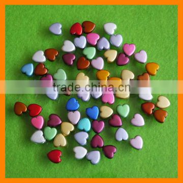 Matt Paint Heart Shape Loose Beads