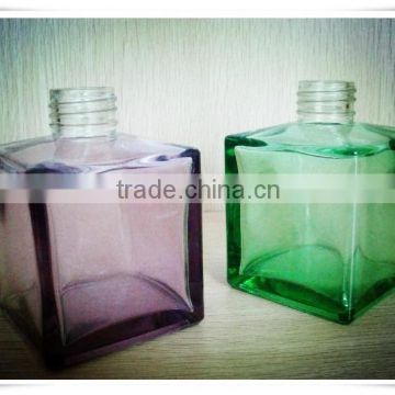 125ml square rattan reed diffuser glass bottle with surface frosted