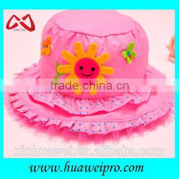 Fashion Children Short Brim Flat Top Sun Protect Bucket Hat