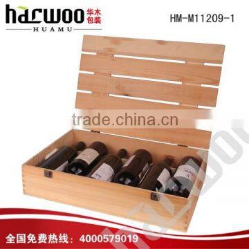 Promotional Pine wood wine box for sale