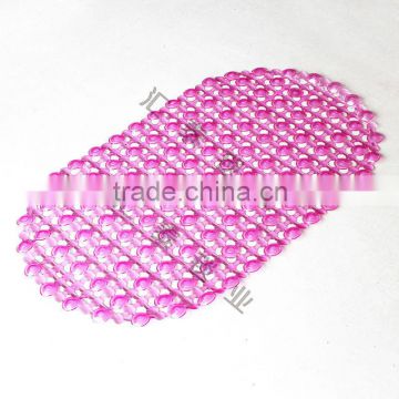 PVC Bathmat PINK color pvc mat for washroom A01 china factory